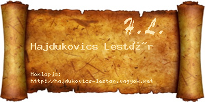 Hajdukovics Lestár névjegykártya